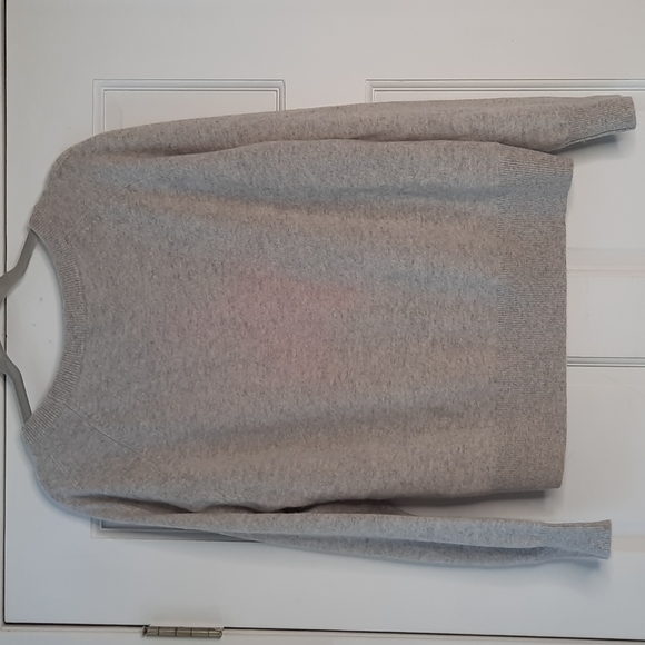 NWT WHITE + WARREN CASHMERE MULTI STAR INTARSIA SWEATSHIRT - MISTY GREY HEAT… - Picture 8 of 8
